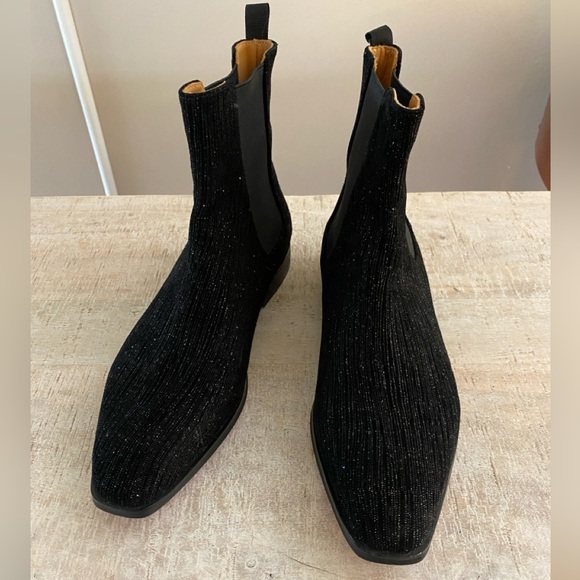 Christian Louboutin Knit Sparkle Boot - Picture 3 of 5